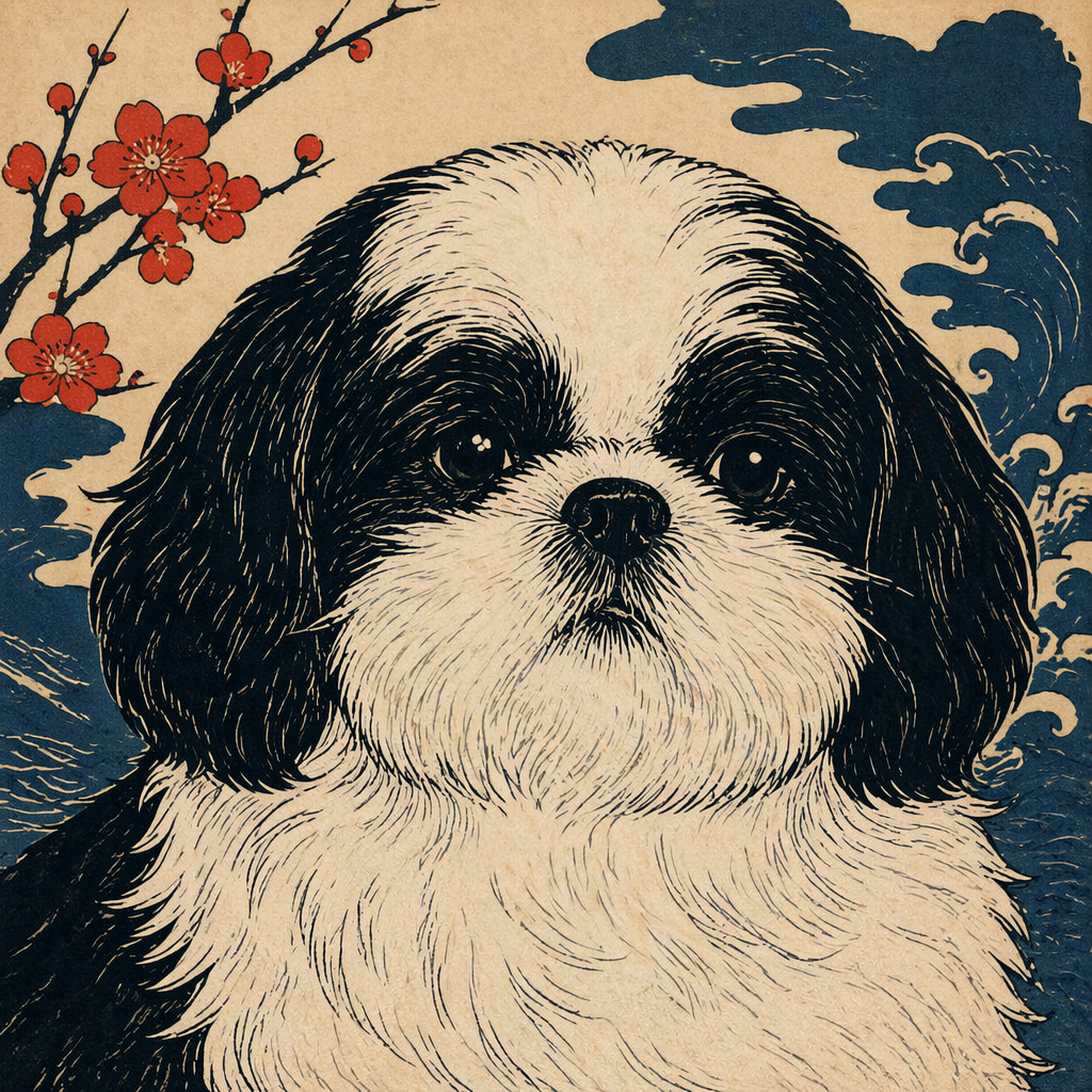 Ukiyo-e japonés · Eterna pet portrait style