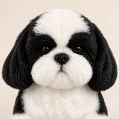 Peluche premium · Eterna pet portrait style